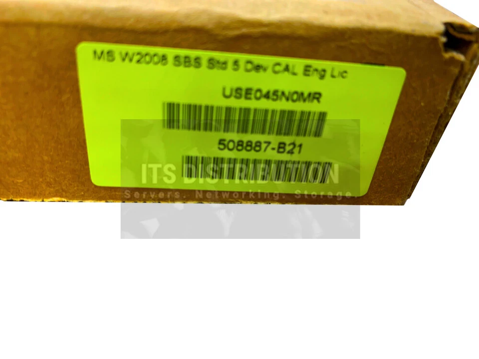 508887-B21 I New Sealed HP MS W2008 SBS STD CAL EN LIC - Image 2 of 4