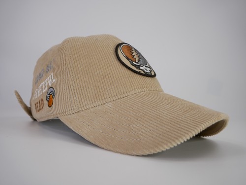 Grateful Dead Strapback Hat Corduroy Tan Brown Cream Stitched Deadhead SYF Cap - Picture 8 of 14