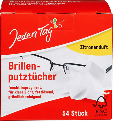 54-540 Brillenputztuch Brille Putztuch Tuch Tücher Feuchte Brillenputztücher rot