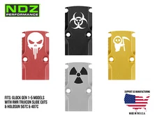 NDZ Glock RMR Slide Cover Plate Gen 1-5 17 19 23 26 34 Aluminum Engraved