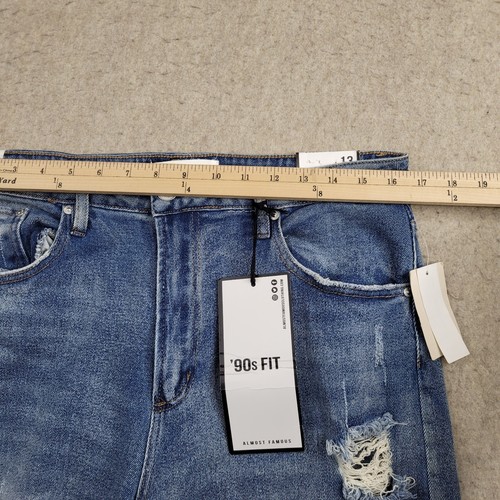 Almost Famous Jeans Womens Size 13 90's Fit Distressed PT29X-KR NEW - Picture 9 of 13