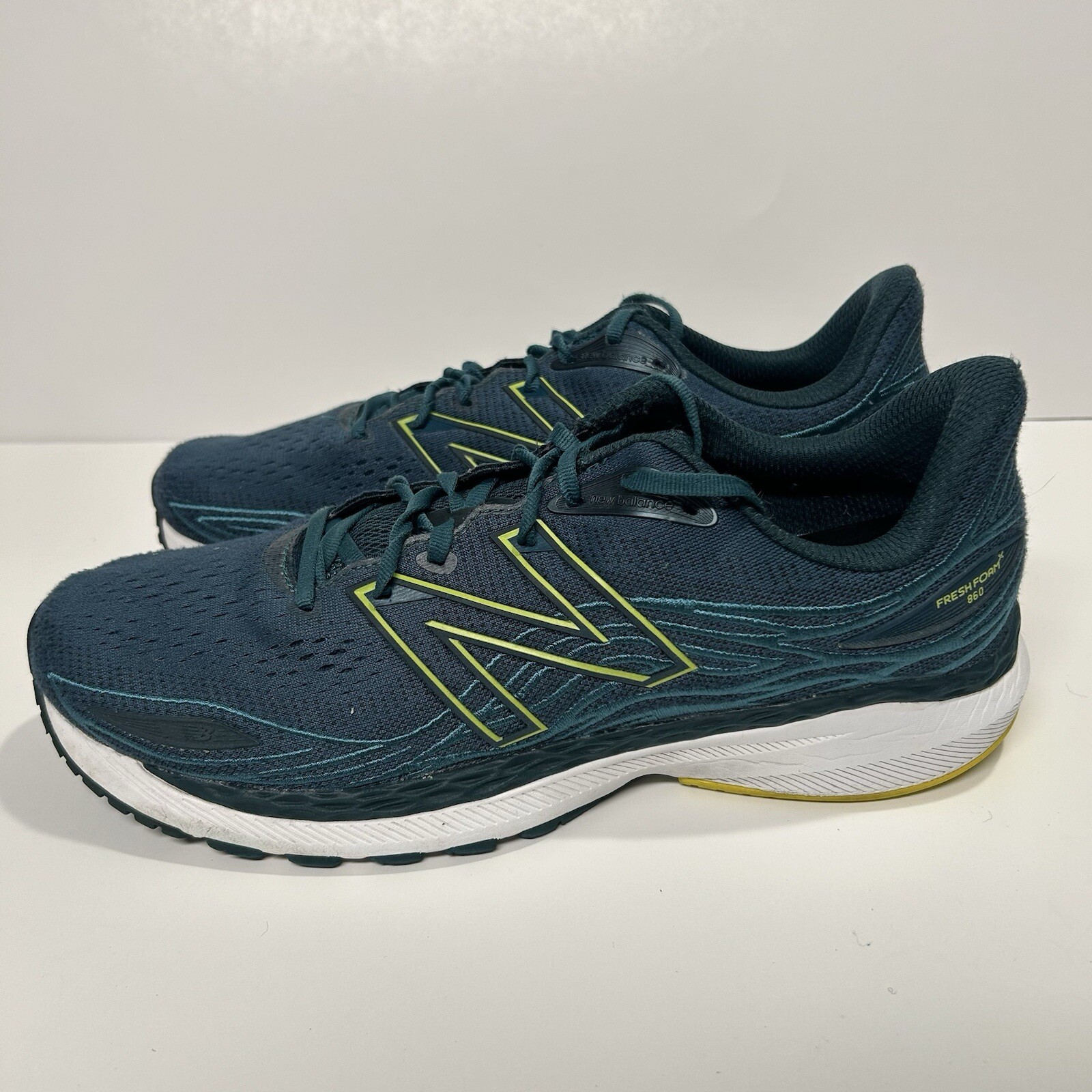 New Balance Fresh Foam X 860 v12 SIZE 12D Running Shoe Mountain Teal Sulphur