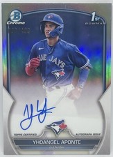 2023 Bowman - Chrome Prospect Autographs Refractor #CPA-YA Yhoangel Aponte /499
