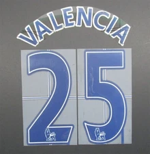 2007 - 2013 OFFICIAL SPORTING ID LEXTRA VALENCIA 25 PLAYER SIZE NAVY NAMESET