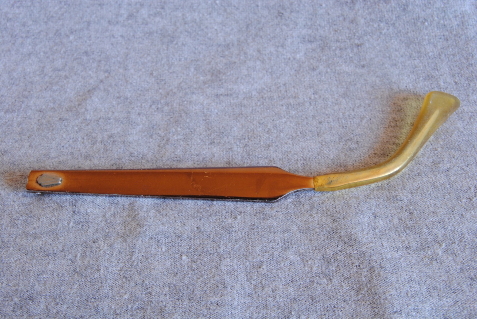 no name vintage eyeglass aluminum temple brown 5-1/2