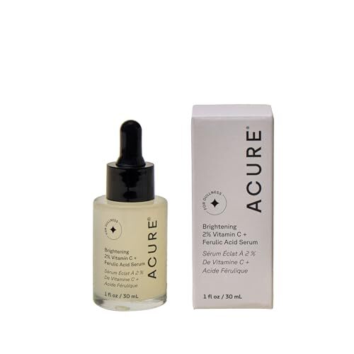 ACURE Face Brightening Vitamin C & Ferulic Acid Serum - Day & Night Oil Free 