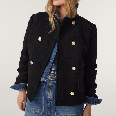 ba&sh Joe Tweed Blazer Jacket Size Large