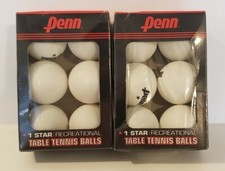Lot of 2 - Official Penn 6-PACK 40mm TABLE TENNIS BALLS White PING PONG