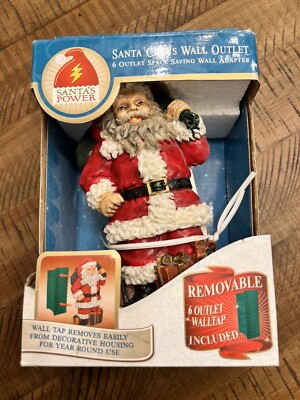 SANTA CLAUS WALL 6 OUTLET SPACE SAVING WALL ADAPTER  NEW IN BOX