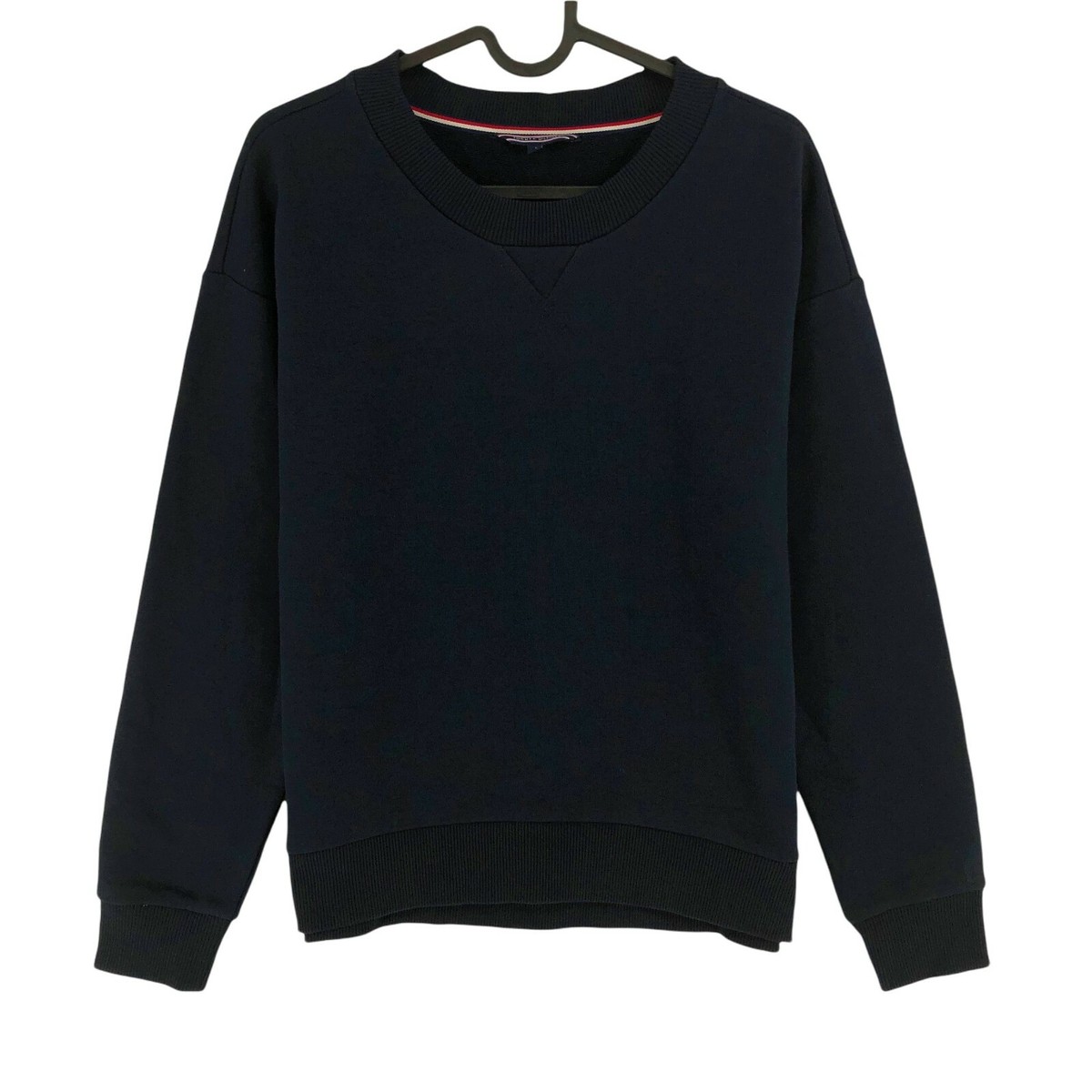 Tommy Hilfiger Marineblau Rundhals 100% Baumwolle Pullover GRÖSSE