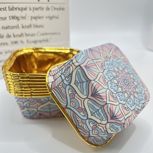 50pcs Gold Cupcake Liners Eid Mubarak Muslim Foil Muffin Baking Cupcake Holder - Bild 10 von 14