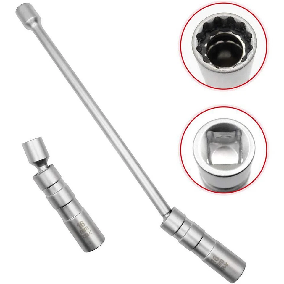 New 14MM 16MM Thin Wall Magnetic Swivel Spark Plug Socket 12-Point Removal Tool - Image 3 of 4