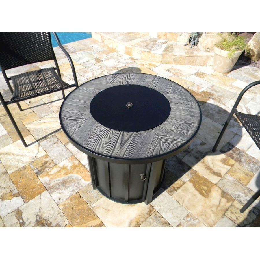 AZ Patio Heaters Faux Wood Tile Top Fire Pit - AFP-FWT