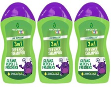3 x 300ml Escenti 3 in 1 Kids Lice Repellent Defence Shampoo 14.43 per litre