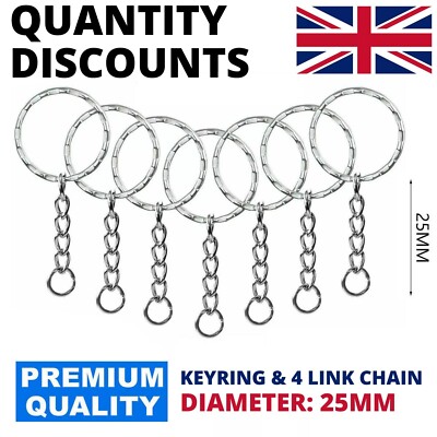 25 MM SPALTRING MIT KETTE UND SCHRAUBE SCHLÜSSELANHÄNGER SCHLÜSSELANHÄNGER SCHLÜSSELZUBEHÖR VERSCHLUSS
