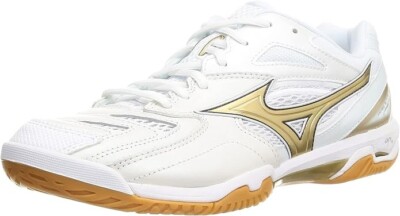 Mizuno Badminton Sportschuhe WAVE FANG PRO Weiß Gold 71GA2100 50 Unisex Modell