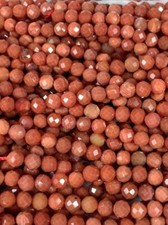 Grade AAA Natural Red Agate Faceted Round Beads 15.5" Strand 2mm 3mm 4mm