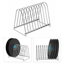 Vinyls Record Organizers From Metal Fit 7" and 12" Albums Ten Slots for Storage