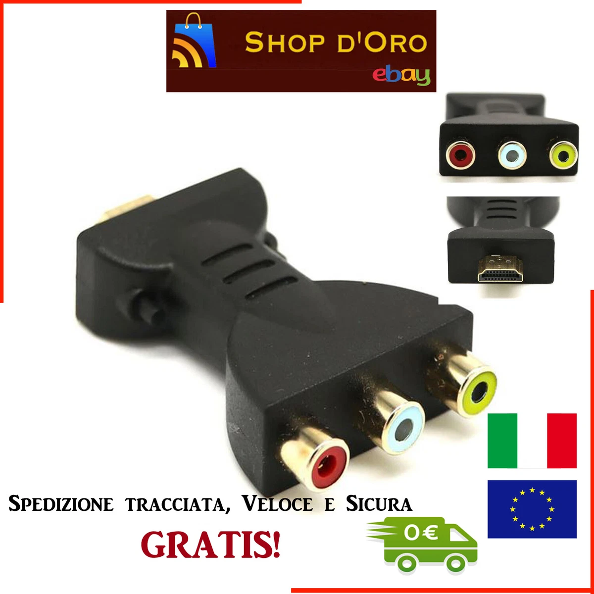 EASYCEL Convertitore RCA S-Video A HDMI, RCA Composite CVBS AV O S - Foto 2