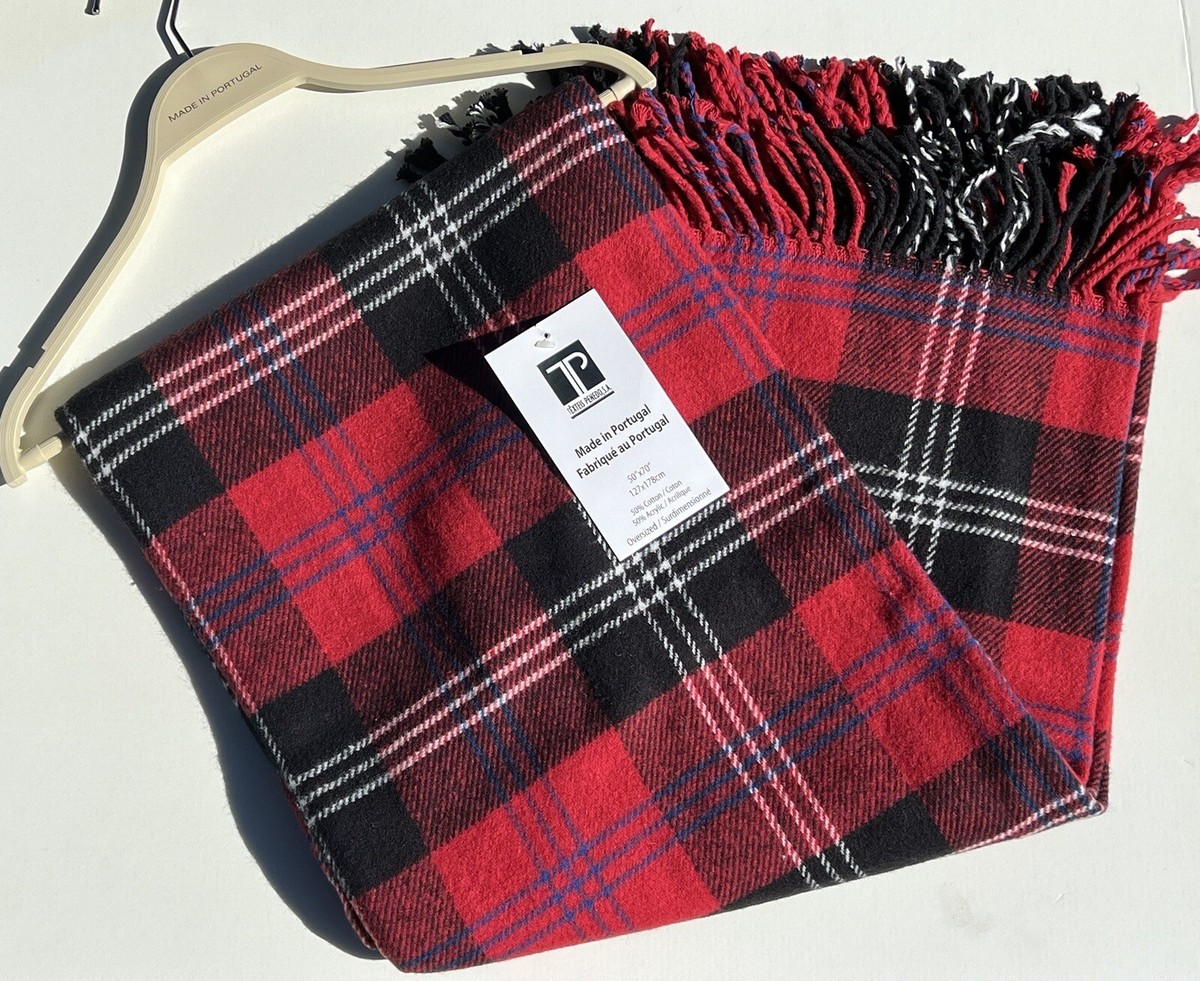 Texteis Penedo Made In Portugal Oversized Throw Fringe Blanket