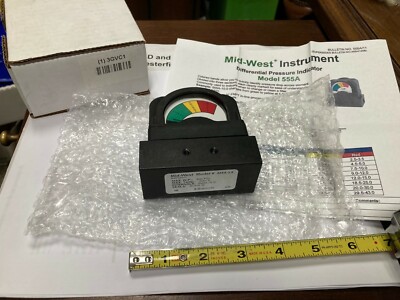MIDWEST INSTRUMENT 555A-3.5, Differential Pressure Indicator, 0 - 3.5 psi, 3GVC1