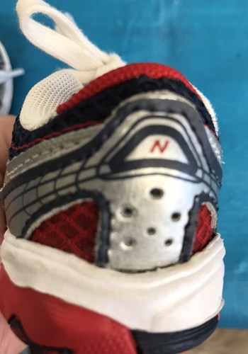 New Balance shoes. Red, Silver & Black. String Tie. Toddlers Size 2. New no Box - Picture 4 of 8