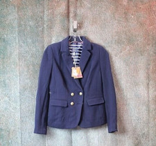 Joules Anika French Navy Double Breasted Blazer Uk 10 Us Size 6 $210 Nwt