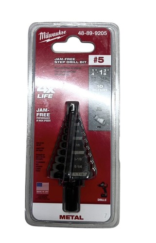 MILWAUKEE 1/4IN-1-3/8IN #5 JAM FREE DRILLBIT MOD:48-89-9205 (AZP025735) - Picture 2 of 4