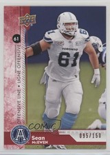 2018 Upper Deck CFL Red 95/150 Sean McEwen #167 r6v