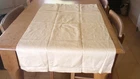 UNUSED VINTAGE  IRISH HUCKABACK  LINEN GUEST TOWEL -  PALE GOLD