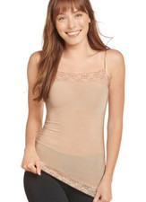 Womens Jockey No Panty Line Promise Lace Camisole Nude NWT Size M