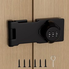 4.5 Bifold Closet Door Lock 3-Digit Combination Keyless Cabinet Drawer Lock