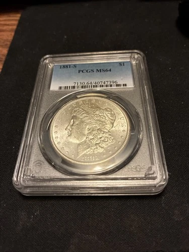 Morgan Silver Dollar 1881 S PCGS MS64.