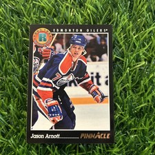 Pinnacle 1993-94 Jason Arnott Rookie #441 Edmonton Oilers NHL Hockey Card H19. rookie card picture