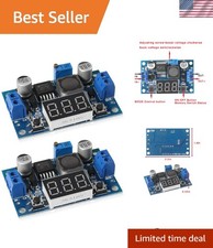Dual Pack LM2596 Buck Converter 2A Adjustable Voltage Regulator with LED Display