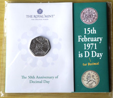 Royal Mint Decimal Day 50th Anniversary 2021 50p UK Coin Sealed Pack