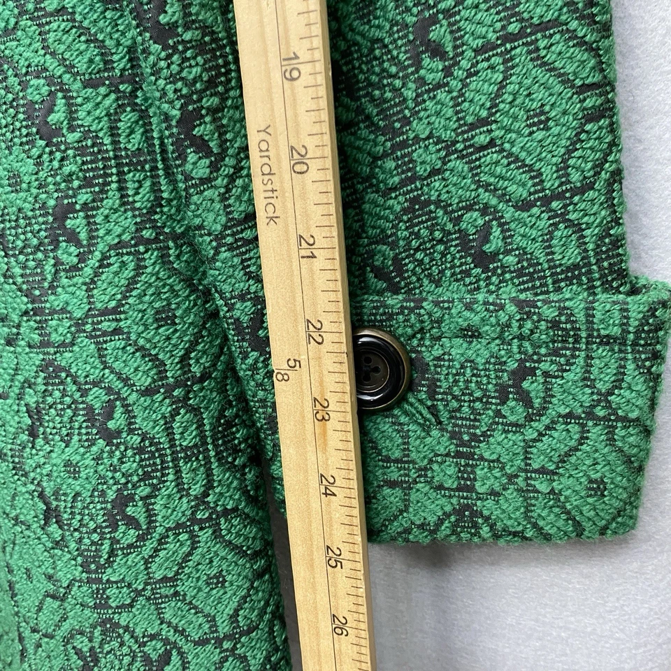 Elevenses Anthropology 76% wool Green Women Sz 6 Double Breasted Jacket Coat - Image 4 of 4
