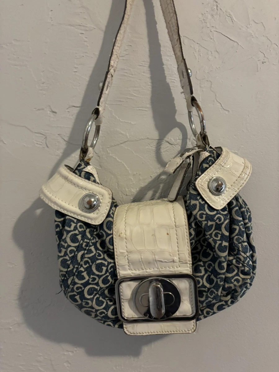 25+ GUESS Denim Exterior Zip Bags & Handbags for Women for sale