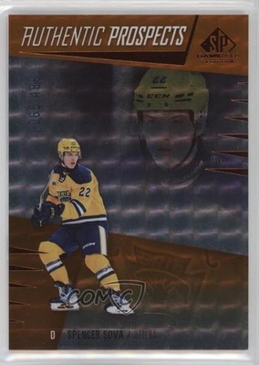 2023 SP Game Used CHL Edition Orange Patterned Foilboard 66/499 Spencer Sova y0i
