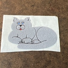 Soft, Puffy Gray Cats Kittens Theme Sticker/Decal - Cartoon Cat Design