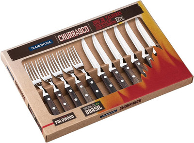Tramontina Steakbesteck Pizzabesteck, 12-Teiliges Set, Für 6 Personen, Steakbest