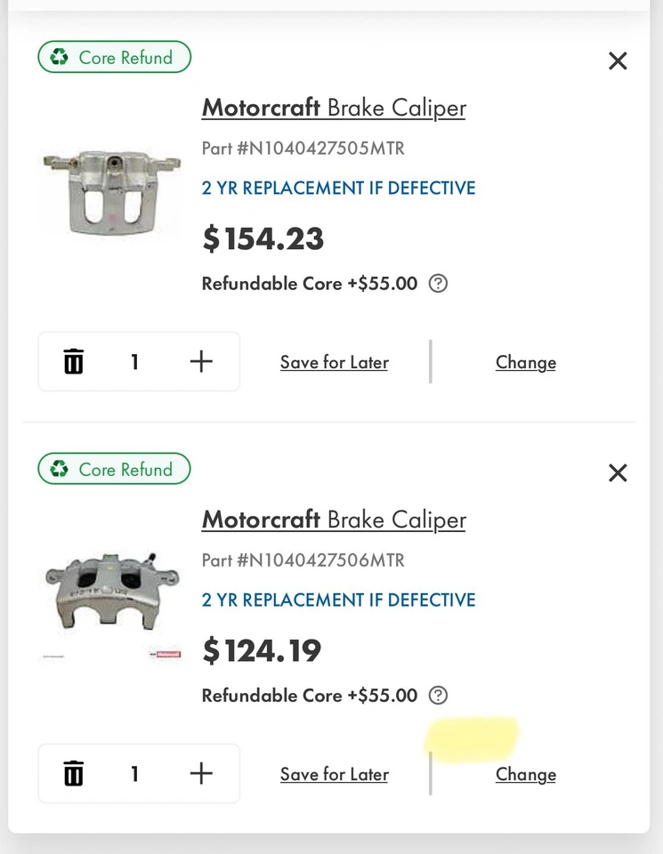 Pinza de freno delantera izquierda Ford Explorer 2011-2019 usada. OEM 8A8z-2B121-Aa Foto 4 de 4