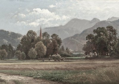 Serene Landschaft Wandkunst Zeitlose Naturszene Vintage Natur Ländlich