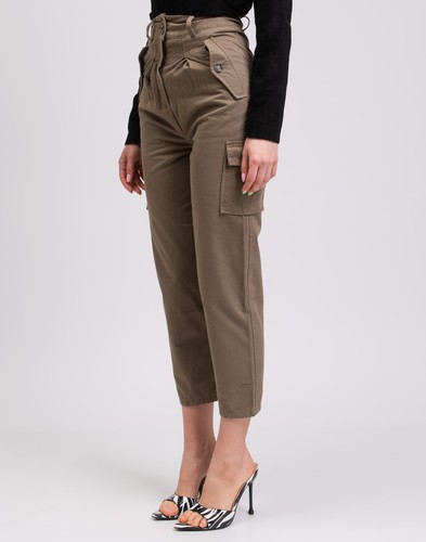 8 Cargo Trousers Size IT 36 Garment Dye Pleated Front Made in Italy - Picture 4 of 6