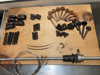Lot: Violin Cello Parts Luthier pegs strings endpin nuts saddles adjusters
