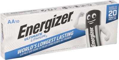 10x Energizer Ultimate Batterie Lithium LR06 1.5V AA Mignon L91 FR6