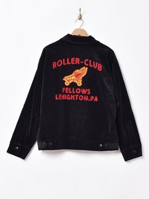 Corduroy Chainstitched Roller Skating Jacket Vintage Repro Backers Japan L -F/S