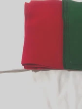 18 pieces of craft felt 8-1/2" x 12" ( 6 red, 6 green,6 white)