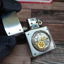 Zippo Steampunk Metal Used Lighter Vintage Collectible