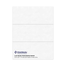 PrintWorks Professional Perforated Paper for Statements, Invoices, Gift